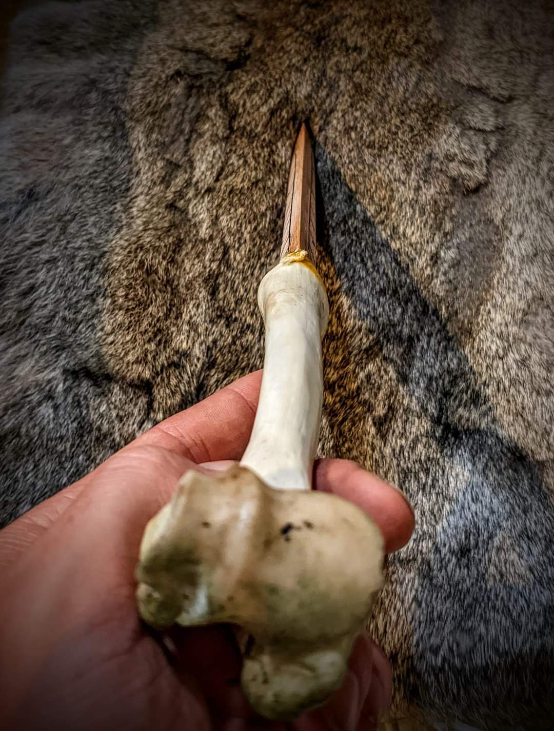Cermonial Oak & Deer Bone Ritual Gift Seax