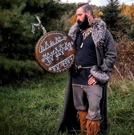 20 Inch Painted Horse Hide Drum | Deep Tone | Maple Frame