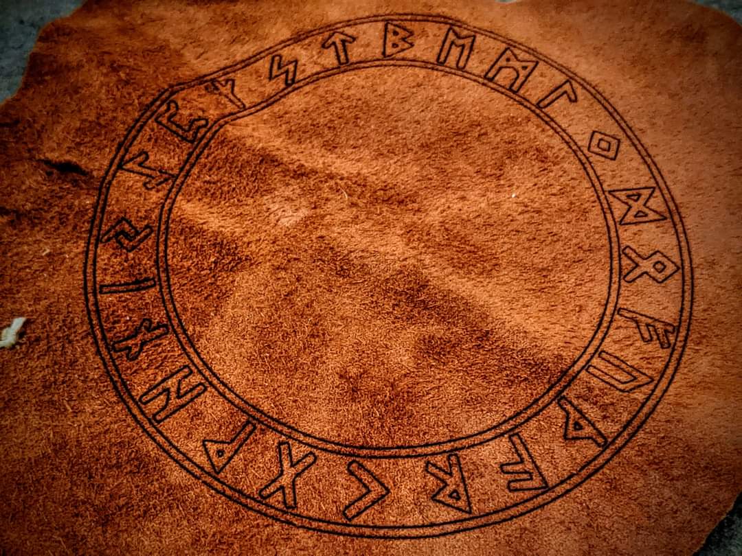 Leather Rune Casting Altar Cloth