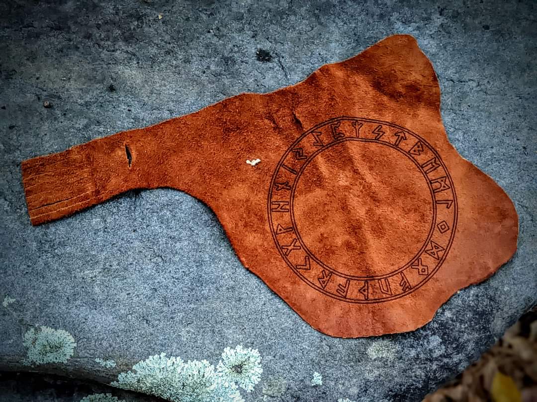 Leather Rune Casting Altar Cloth