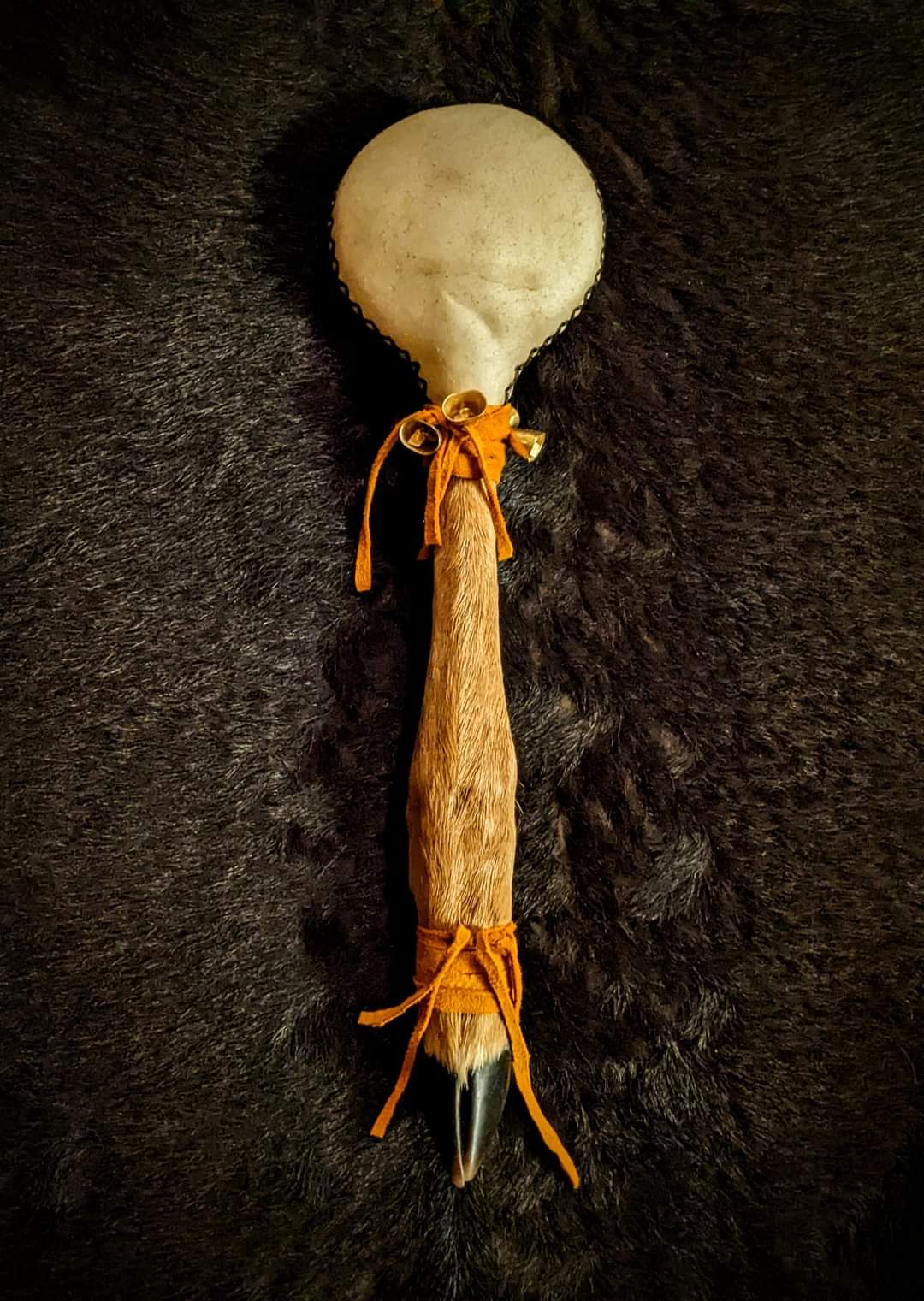 Deer Leg Handled Shaman Rattle