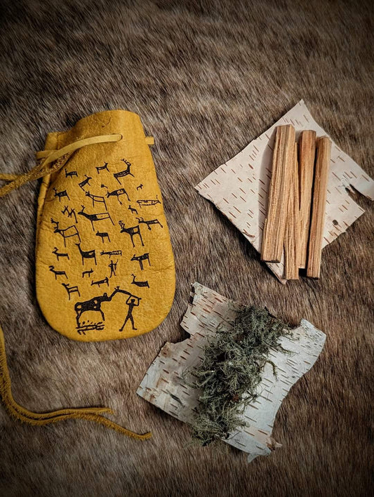 Fire Medicine Alta Petroglyph Bison Leather Bag