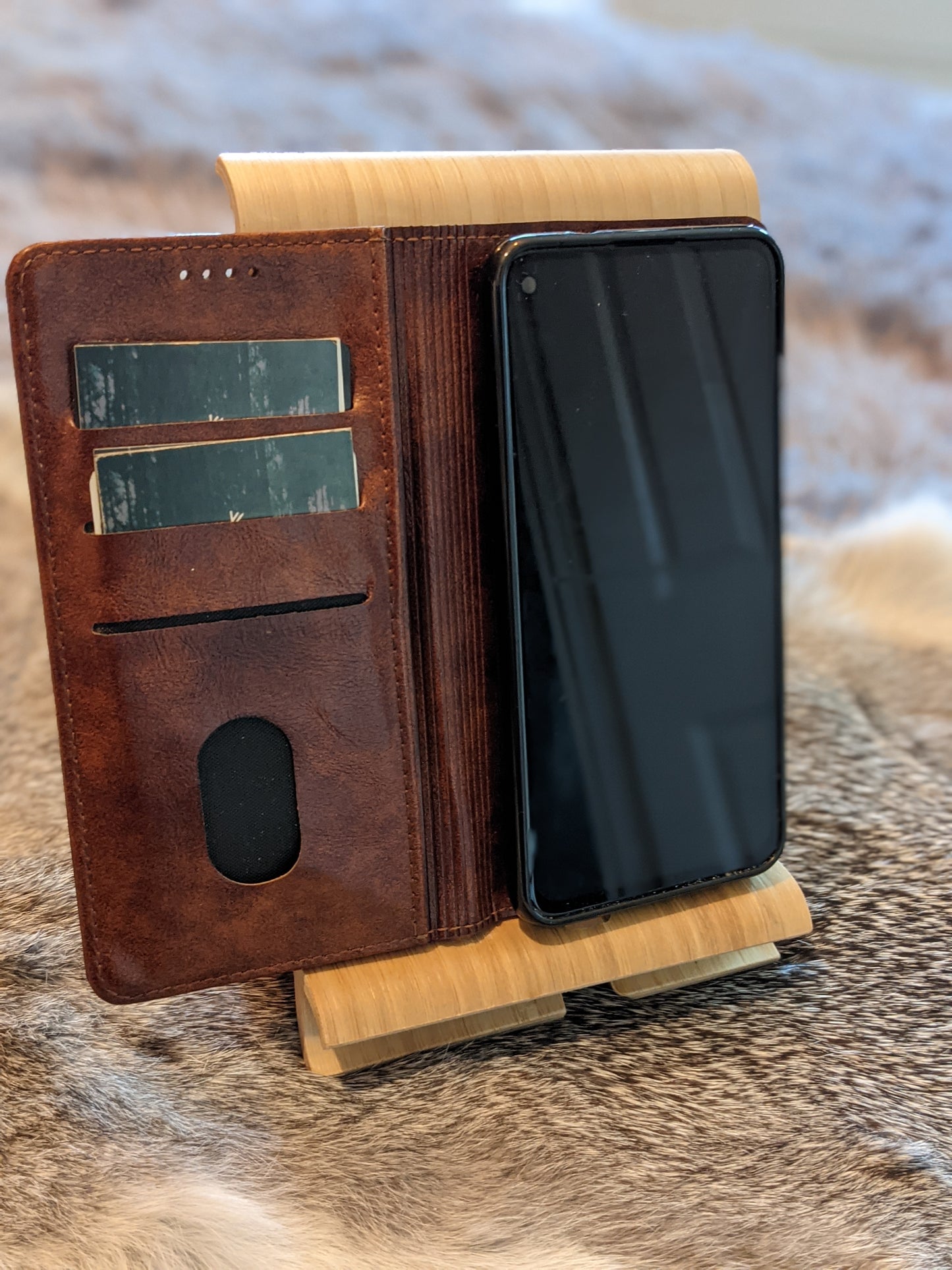 Personalized Option Valknut Phone Dock Stand Norse Pagan Gift | Father's Day | Viking Shield | Heathen