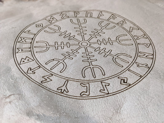 Gray Rabbit Hide Skin Altar Rune Casting Cloth Helm of Awe