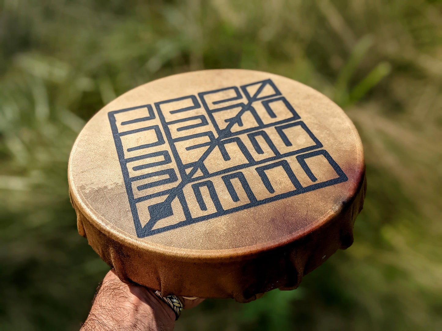 Yggdrasil Art Deer Skin Shaman Drum 10" With Alder Branch Beater Hand Painted Norse Pagan Asatru Norse Mythology
