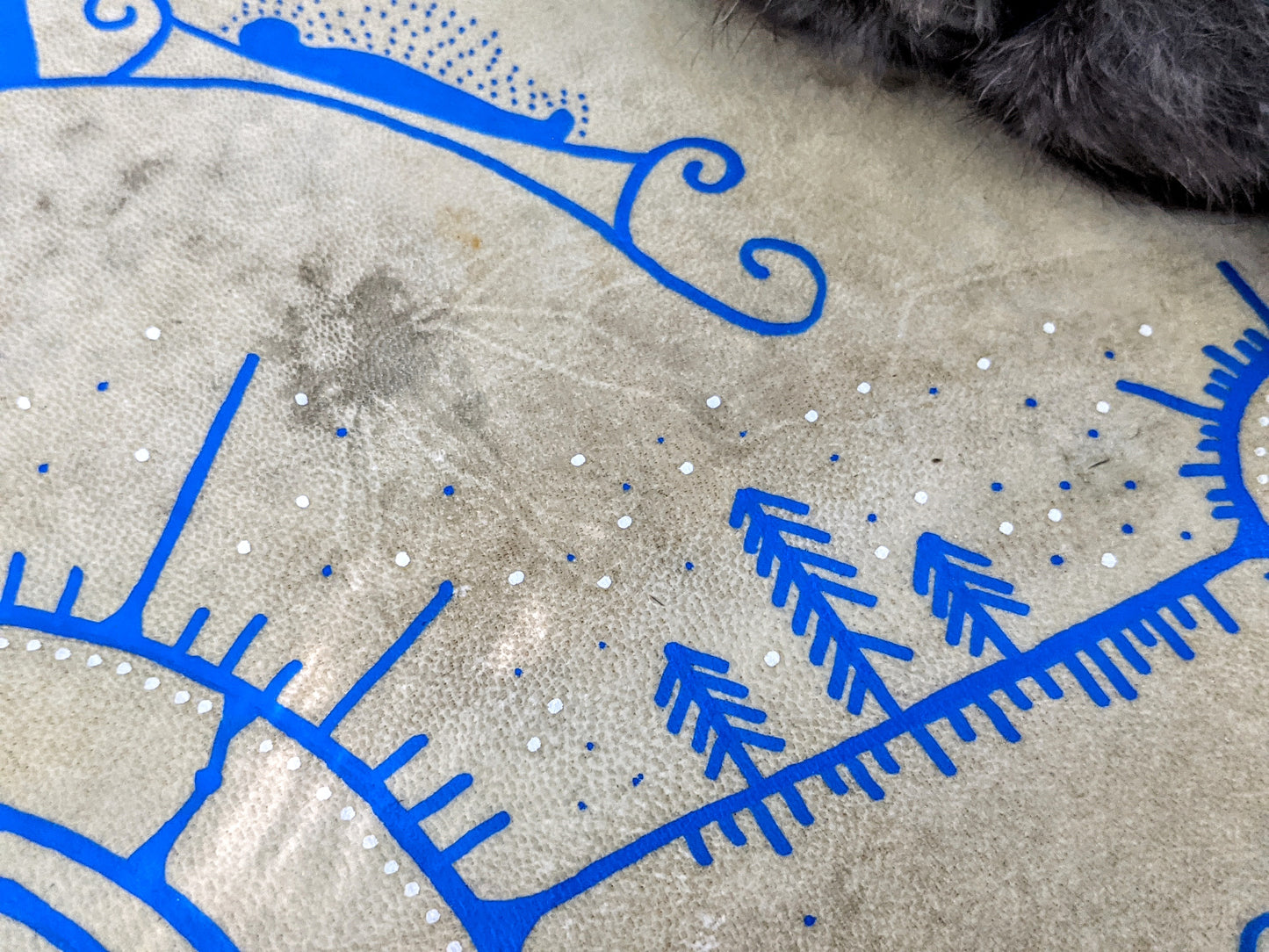Óðinns Draumur / Óðinns Dream Big 30" Goat Hide Shaman Drum Hand Painted Norse Pagan Heathen Asatru