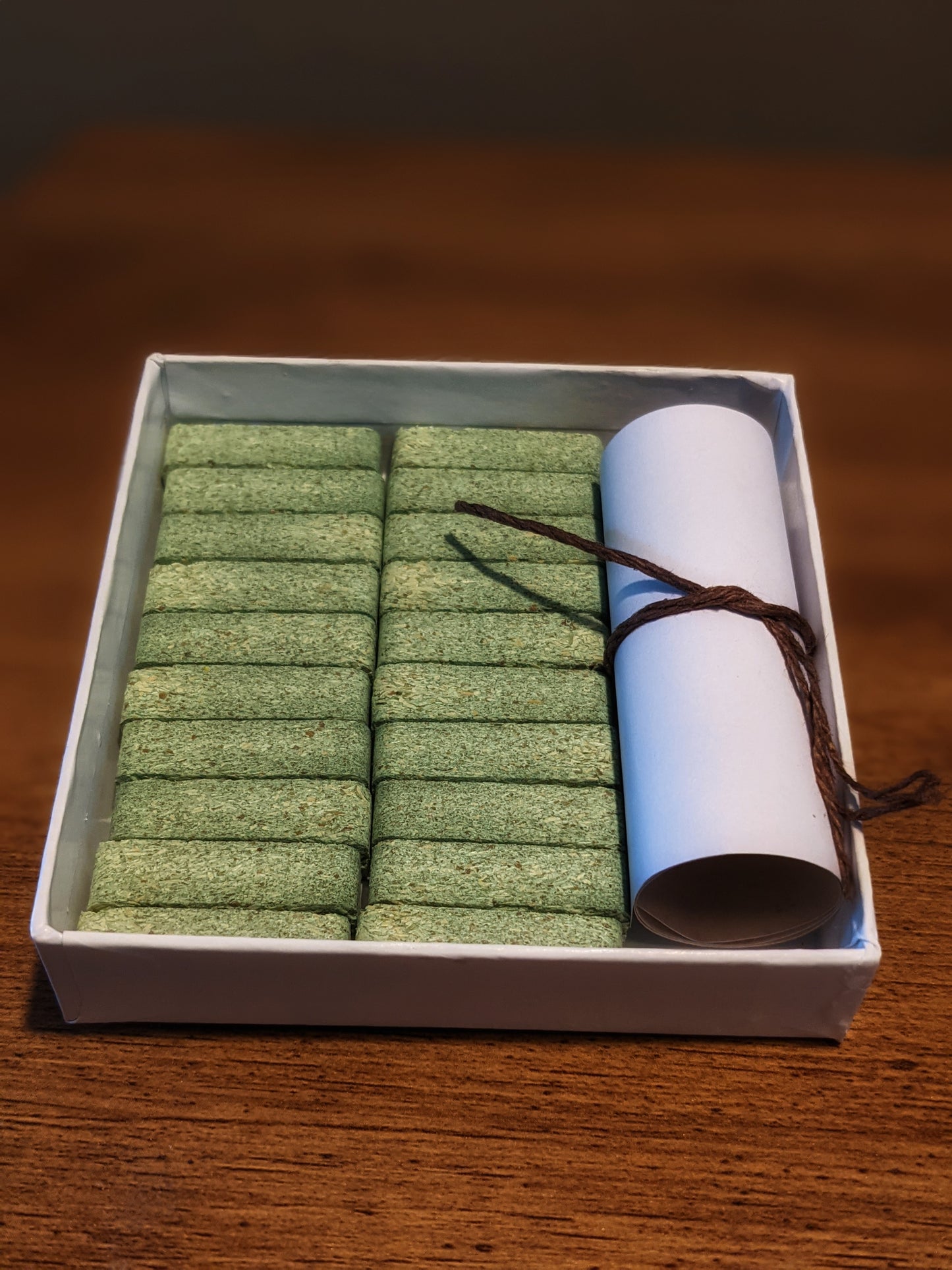 Fir Wood Natural Block Incense with Slate Holder | Natural Balsam Wood Incense | Incense Gift Box | Norse Pagan | Mountain Shaman