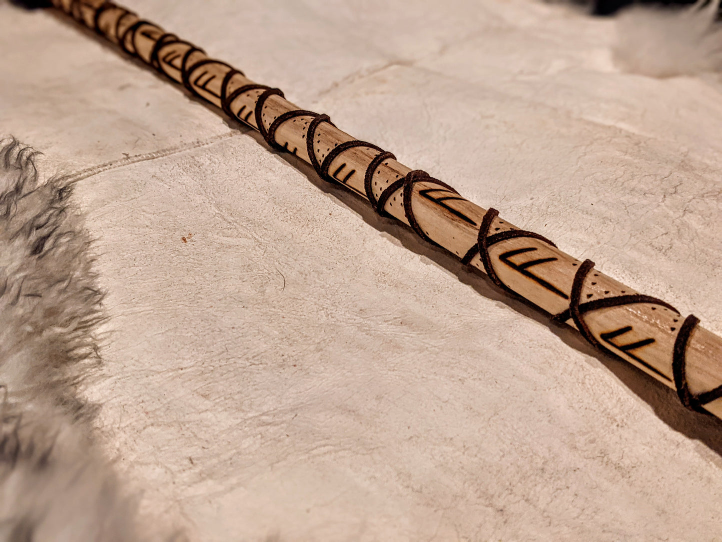 Hægrifótr Deer Antler Deer Leg Hoof Rune Shaman Staff Talking Stick Ceremonial Norse Pagan Staff