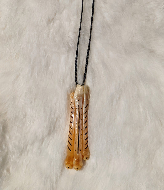 Bobcat Foot Bone Pendant | Norns | Urðr, Verðandi, Skuld, past present future, Norse Pagan Divination Charm | Asatru Amulet