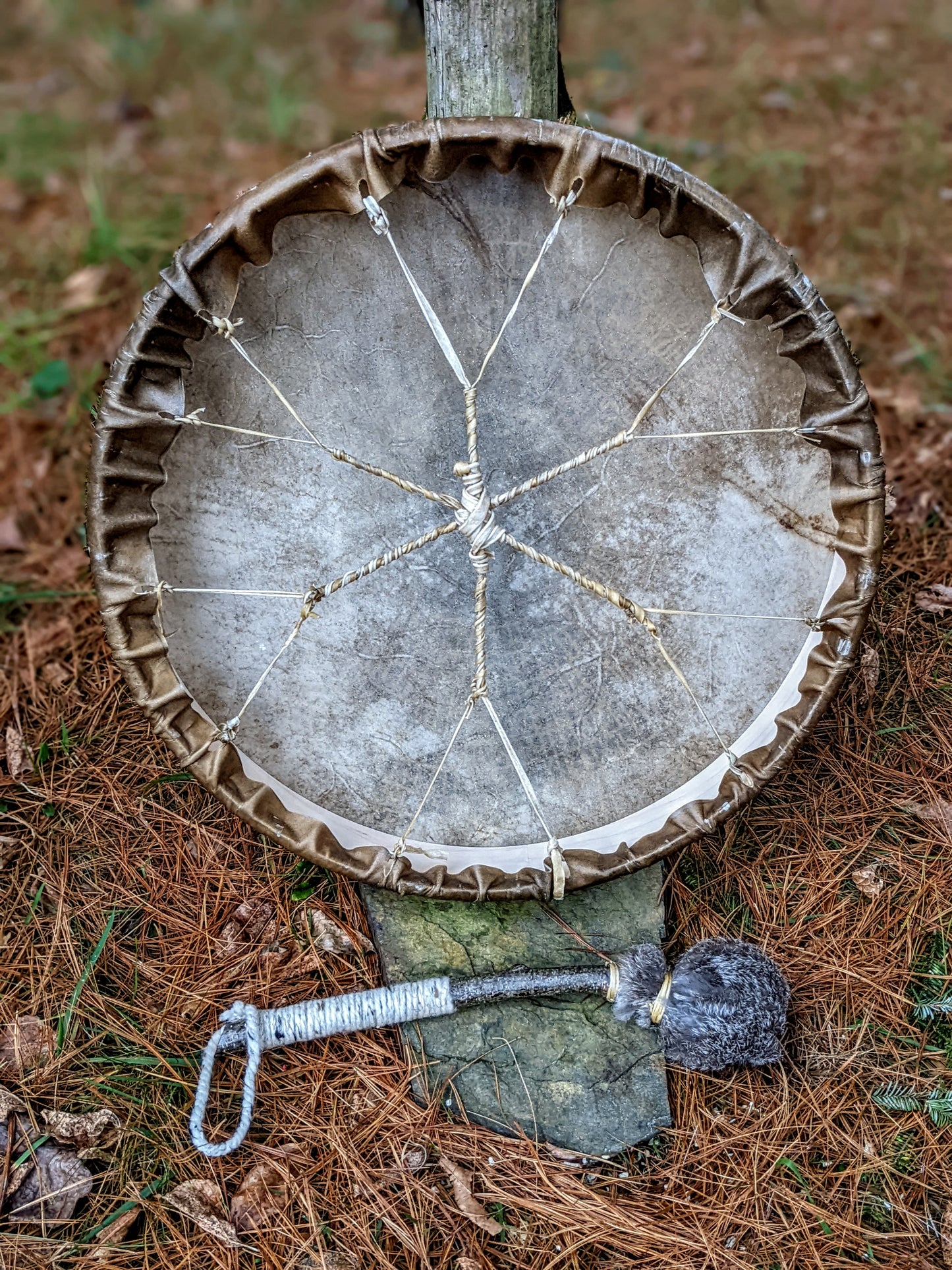 Runasöngr Hand Painted Shaman Drum | Icelandic Rune Poem | Younger Futhark