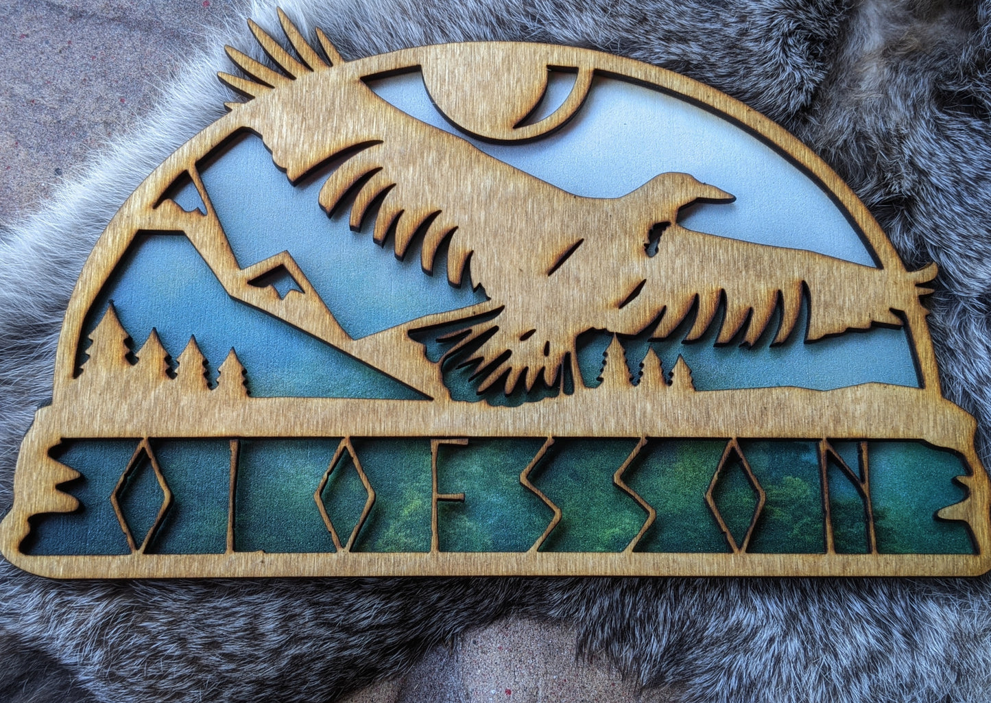 Custom Name Family Room Door Sign | Raven Decor | Rune Font Surname Sign