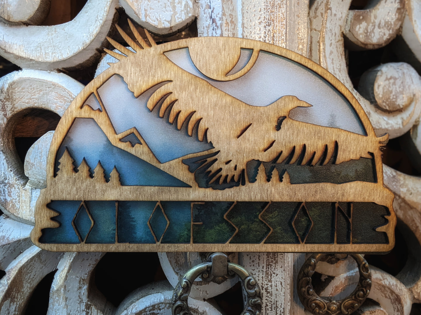 Custom Name Family Room Door Sign | Raven Decor | Rune Font Surname Sign