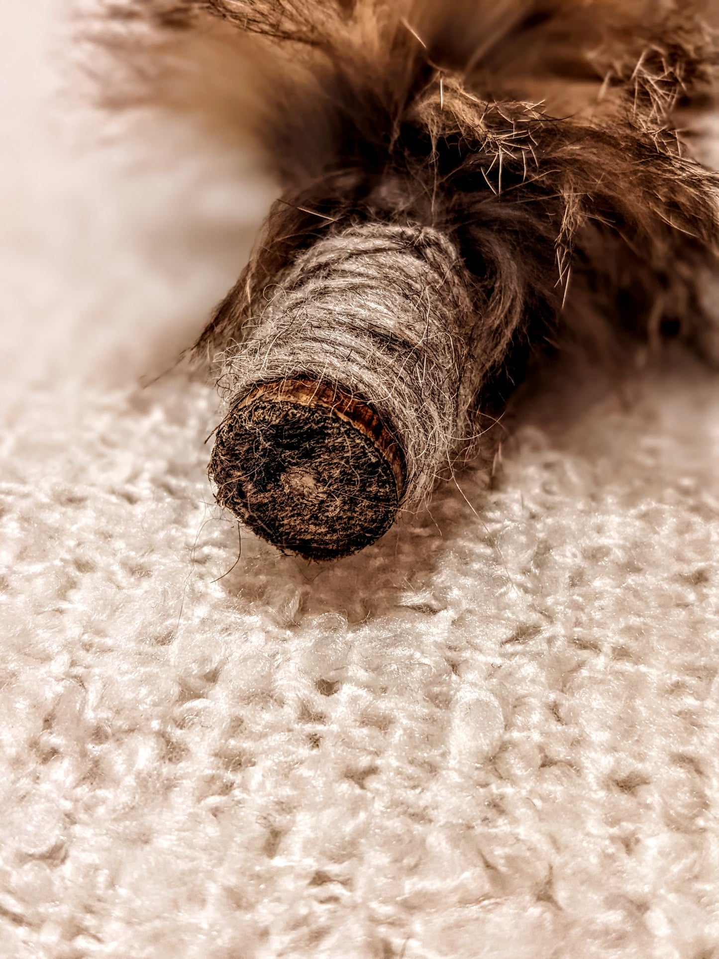Bear Hide & Bobcat Fur Shaman Rattle | Hand Sewn | Rich Loud Sound