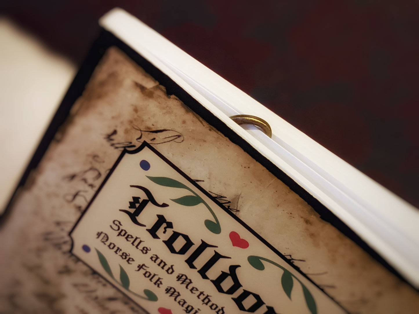 Saga Bindrune Mahogany & Metal Bookmark | Norse Pagan | Bookworm Gift