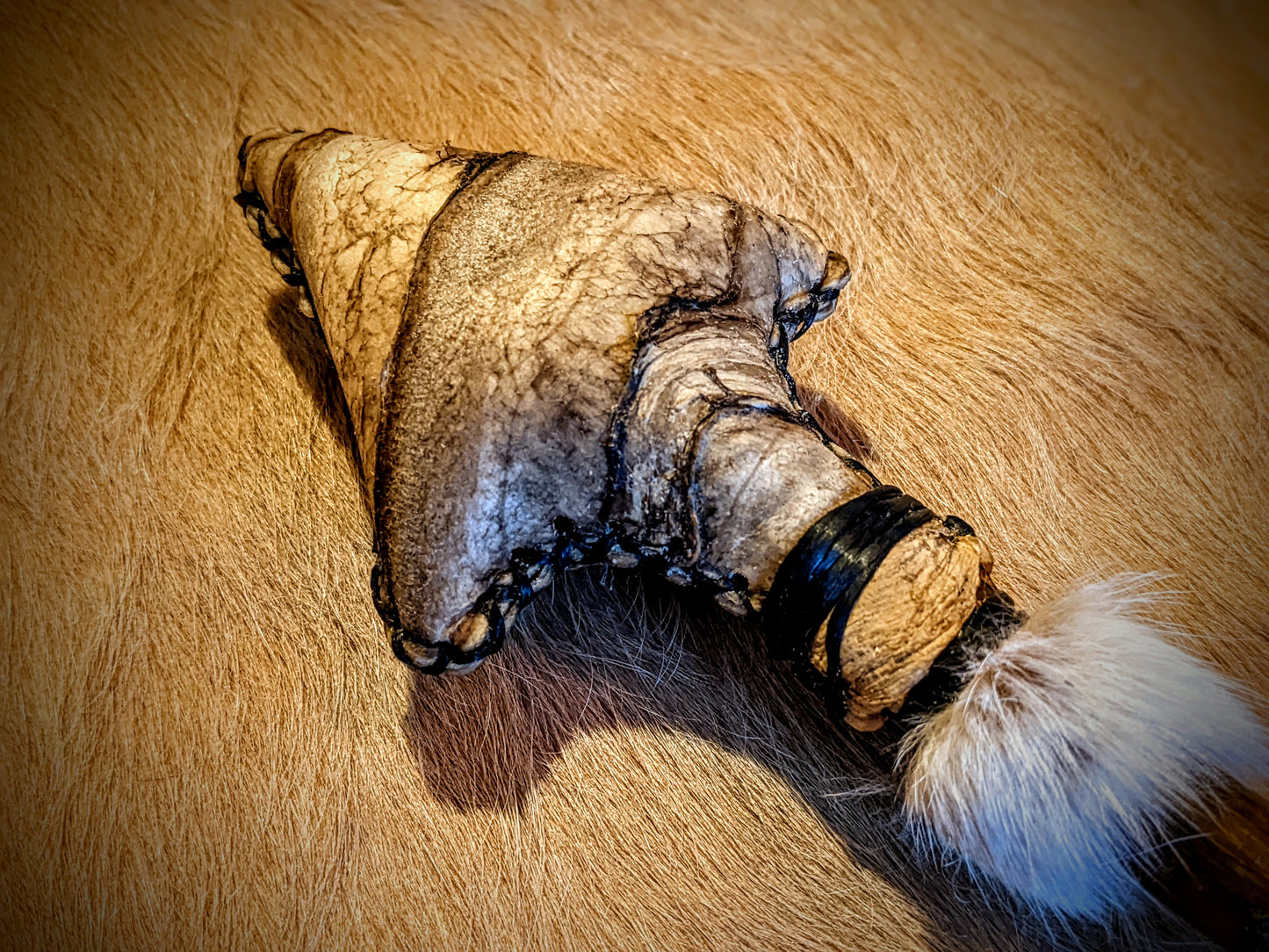 Icelandic Magic Stave Rotakross | Elk Hide Shaman Rattle