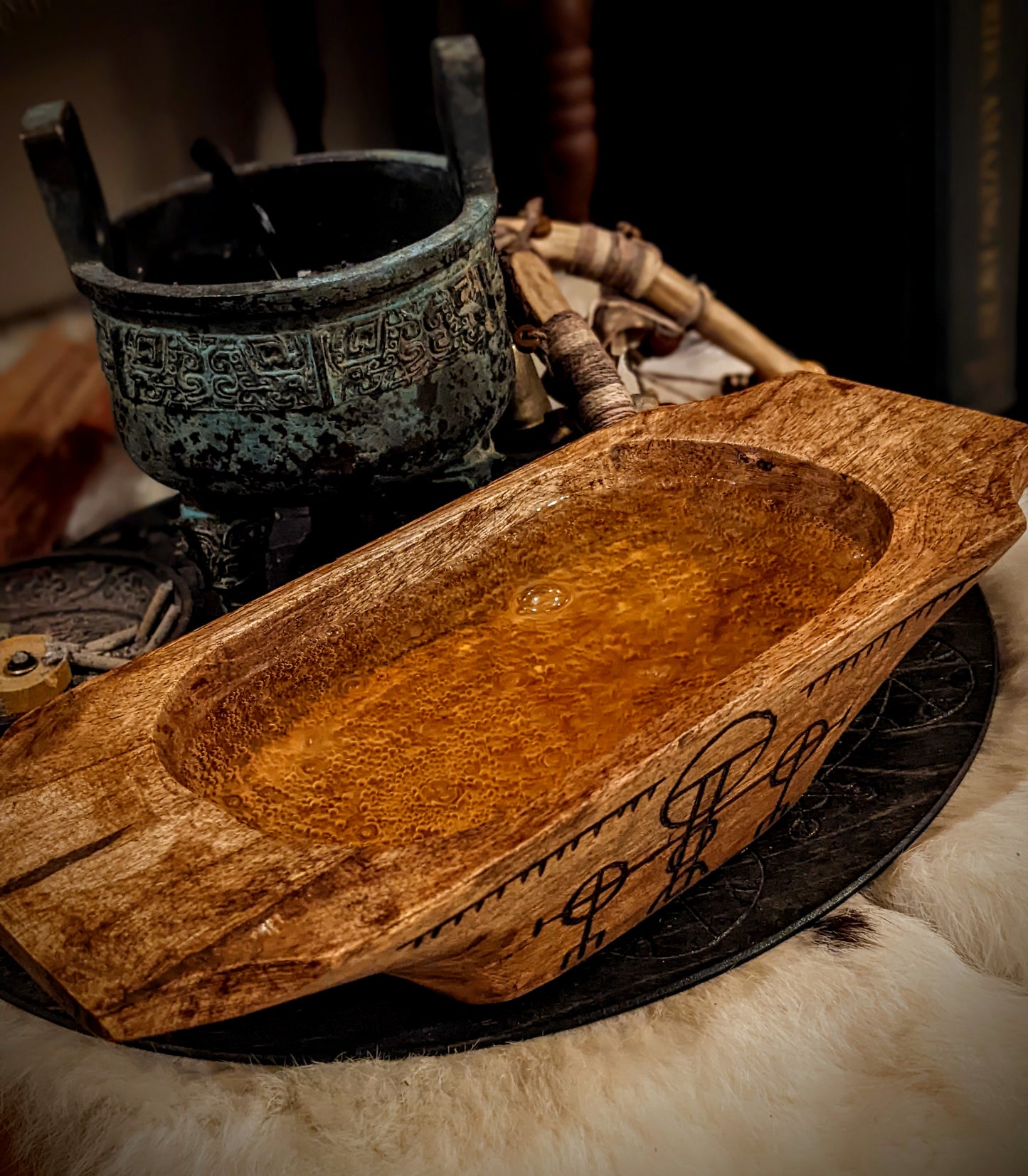 Hlautboli Rosahringur Minni Offering Bowl