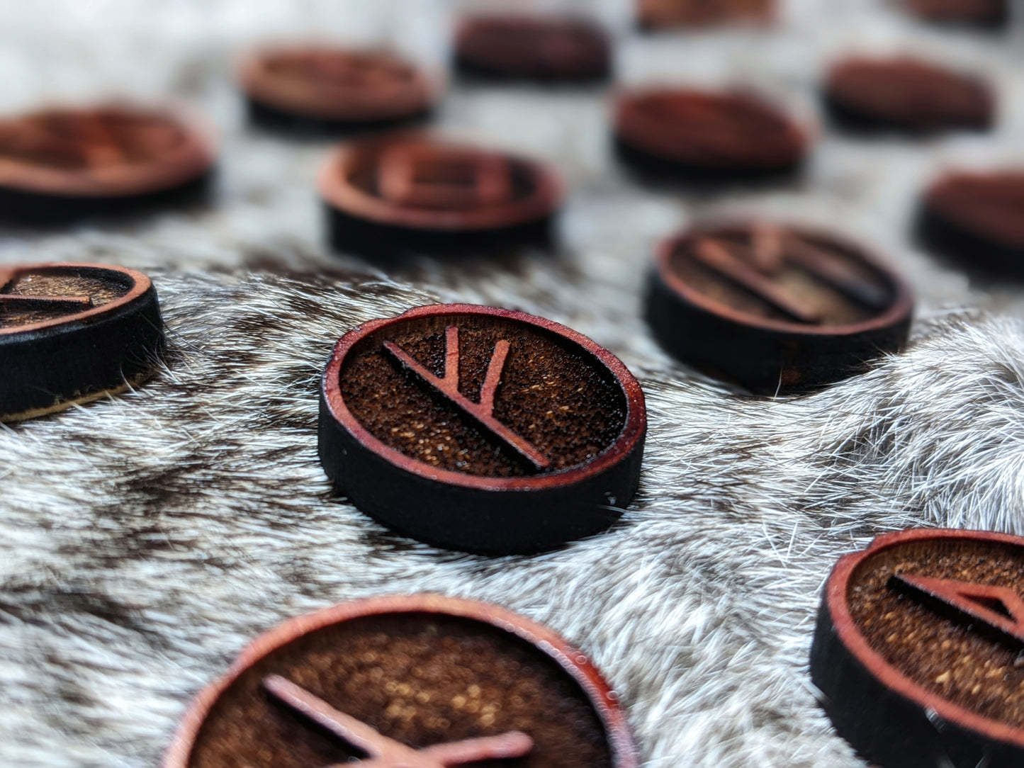 Elder Futhark Rune Set For Blind or Visually Impaired | Raised Rune Set | 24 Tactile Cedar Runes