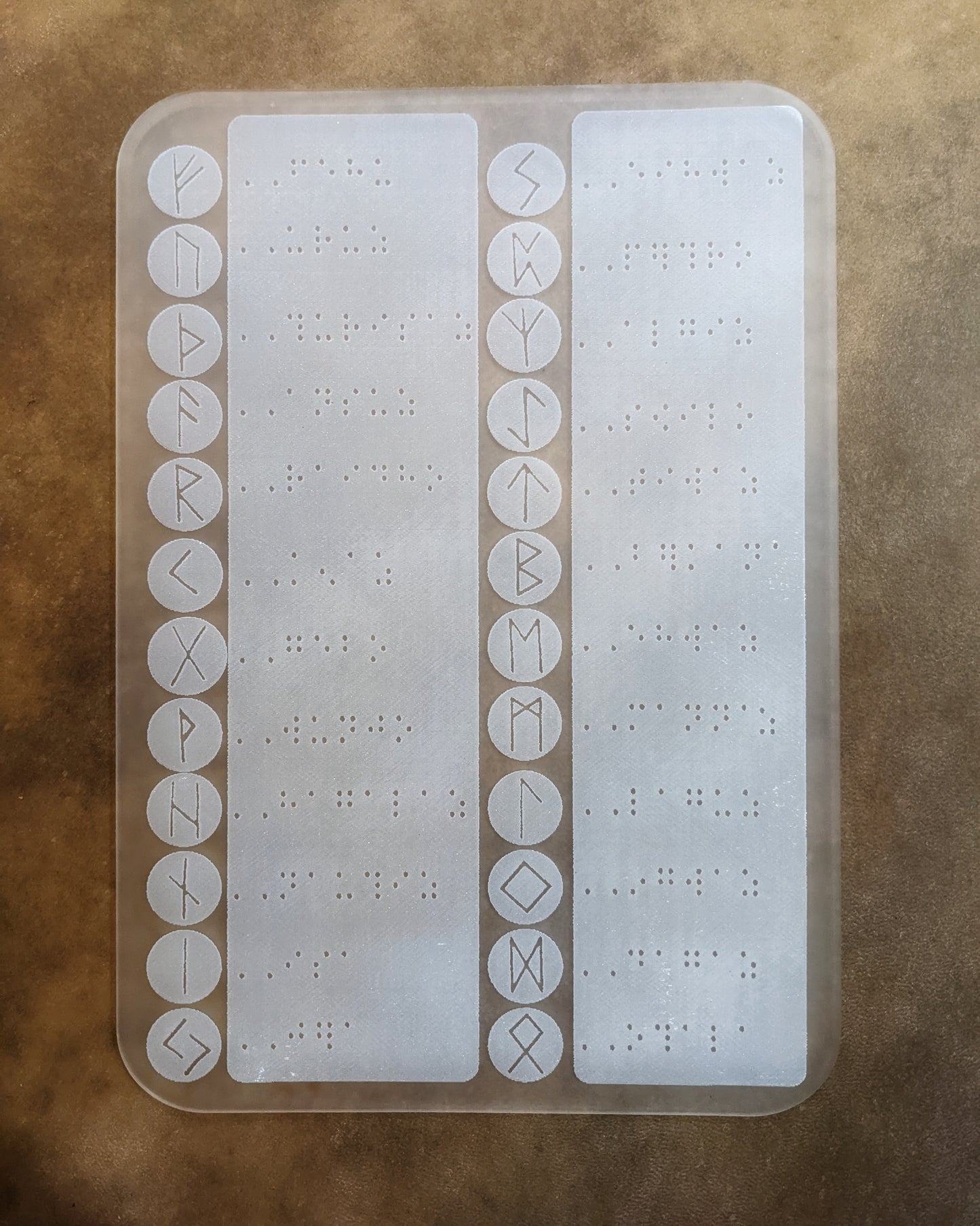 Elder Futhark Braille Rune Board For Blind or Visually Impaired | Tactile Rune Guide