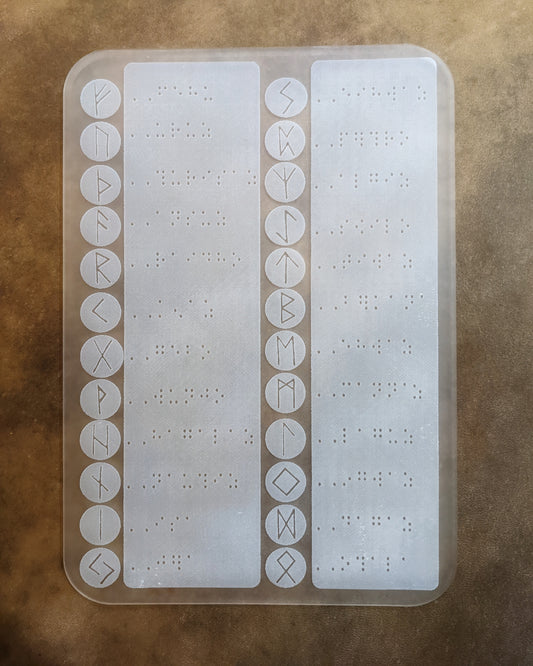 Elder Futhark Braille Rune Board For Blind or Visually Impaired | Tactile Rune Guide