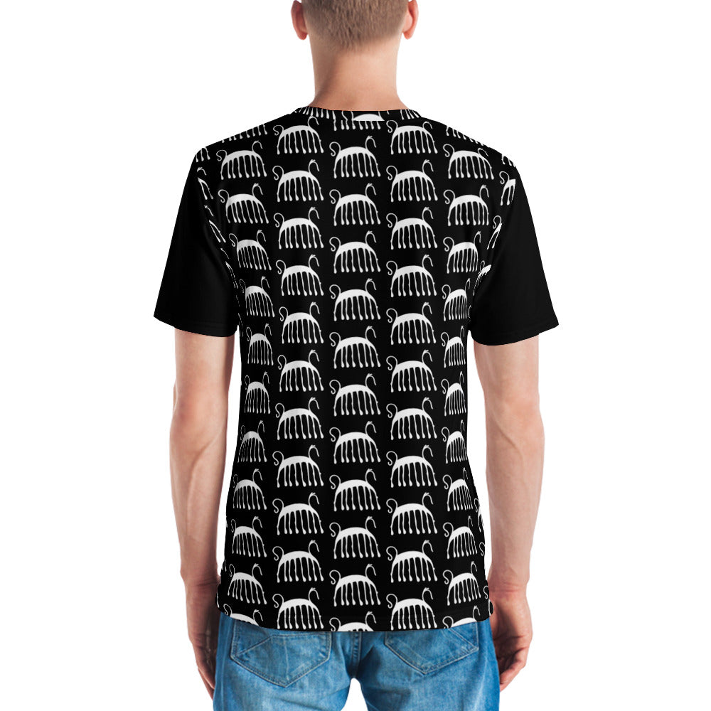 All Over Sleipnir Odin's 8 Legged Horse Primitive Norse Art Black T-Shirt Unisex