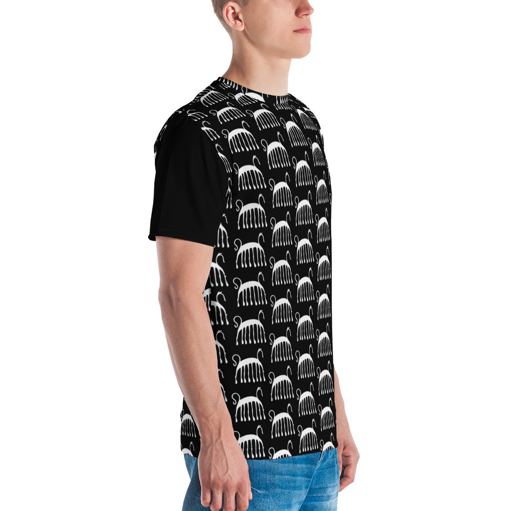 All Over Sleipnir Odin's 8 Legged Horse Primitive Norse Art Black T-Shirt Unisex