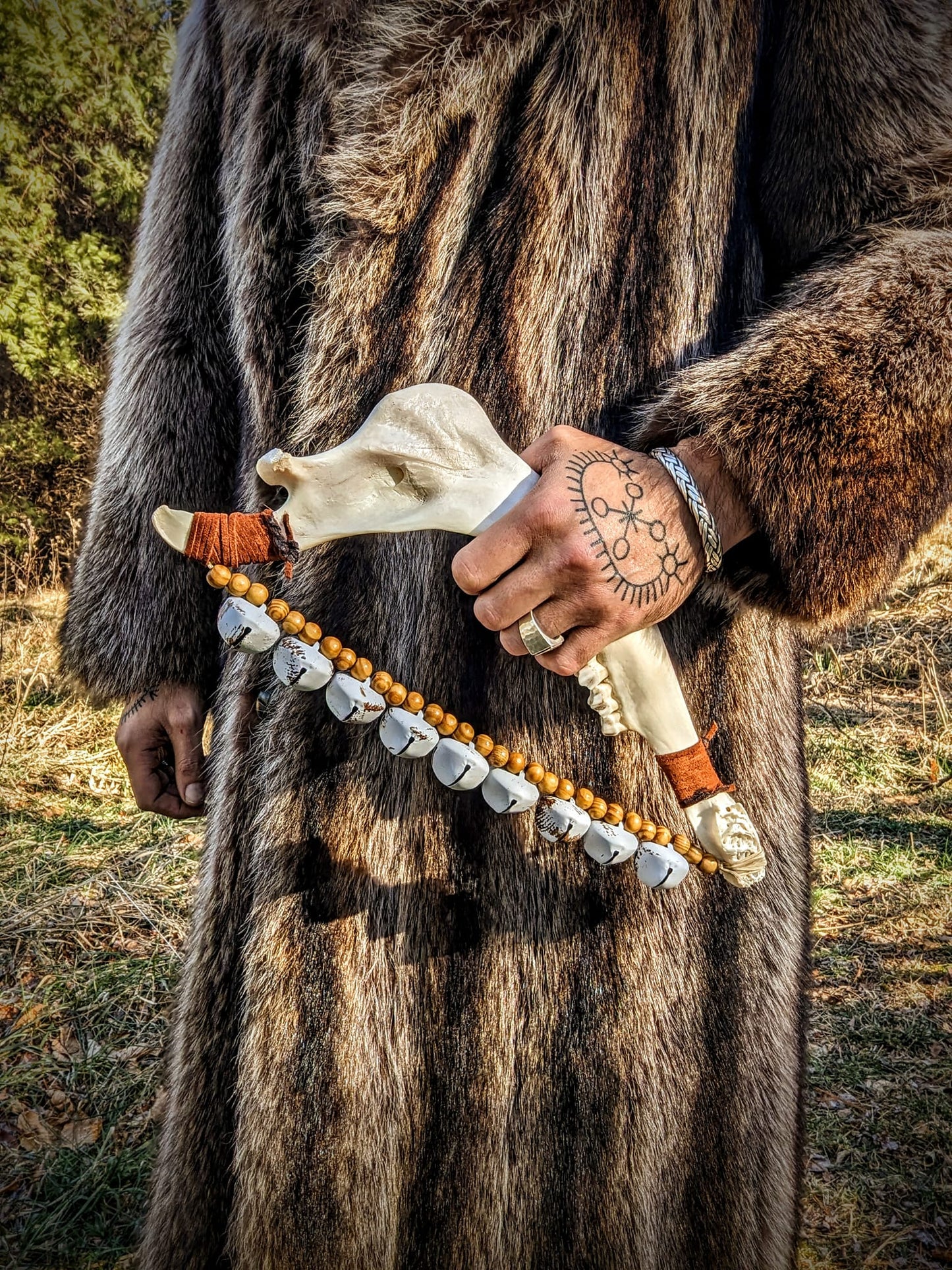 Elk Jaw Warding Spirit Bell Rattle
