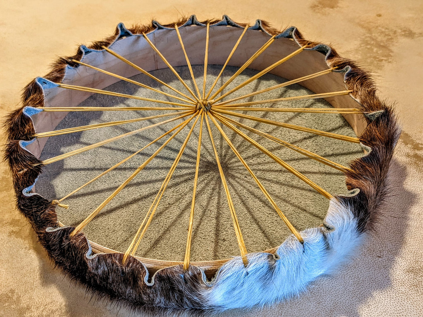 12" Hair On Cowhide Drum | Maple Frame Drum