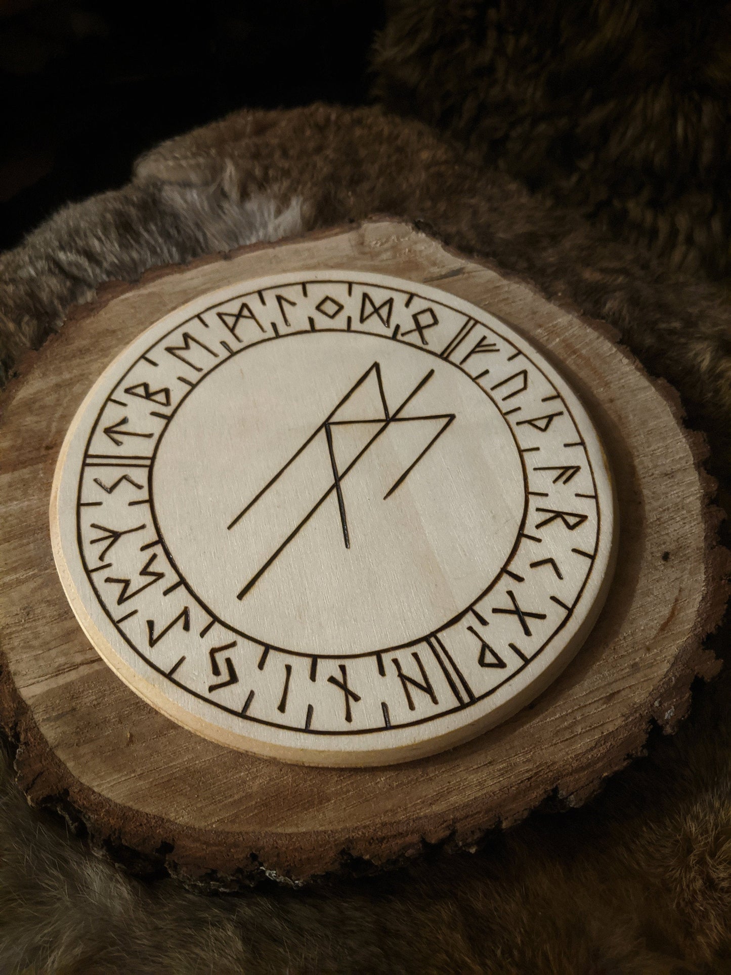 Eir Healing Norse Goddess Asatru Heathen Altar Plate Wood Decor