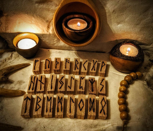 Oak Rune Sticks Rune Set Elder Futhark Wood
