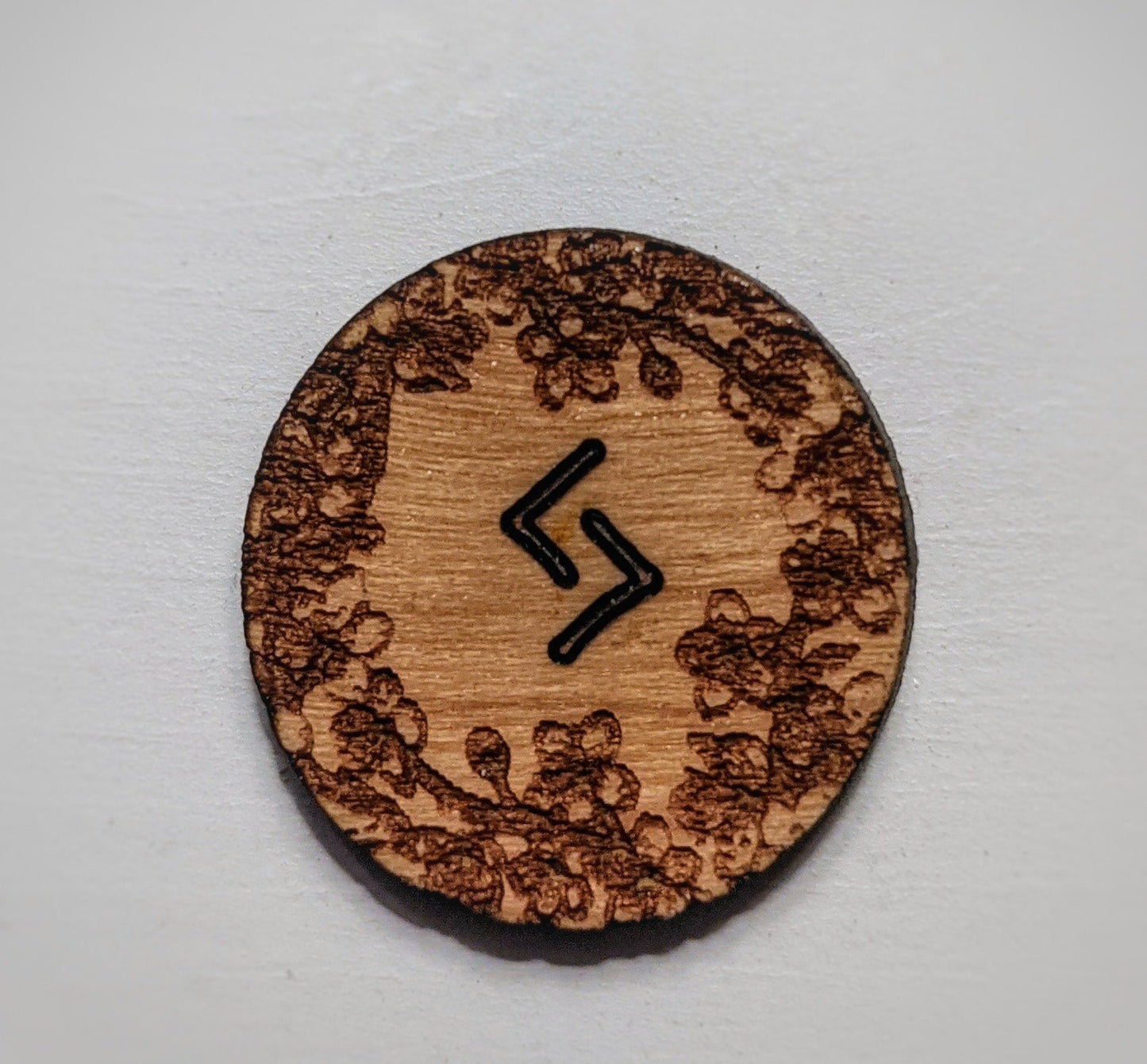 24 Elder Futhark Cherry Blossom Wood Rune Set in Bag | Norse Runes | Cherry Wood