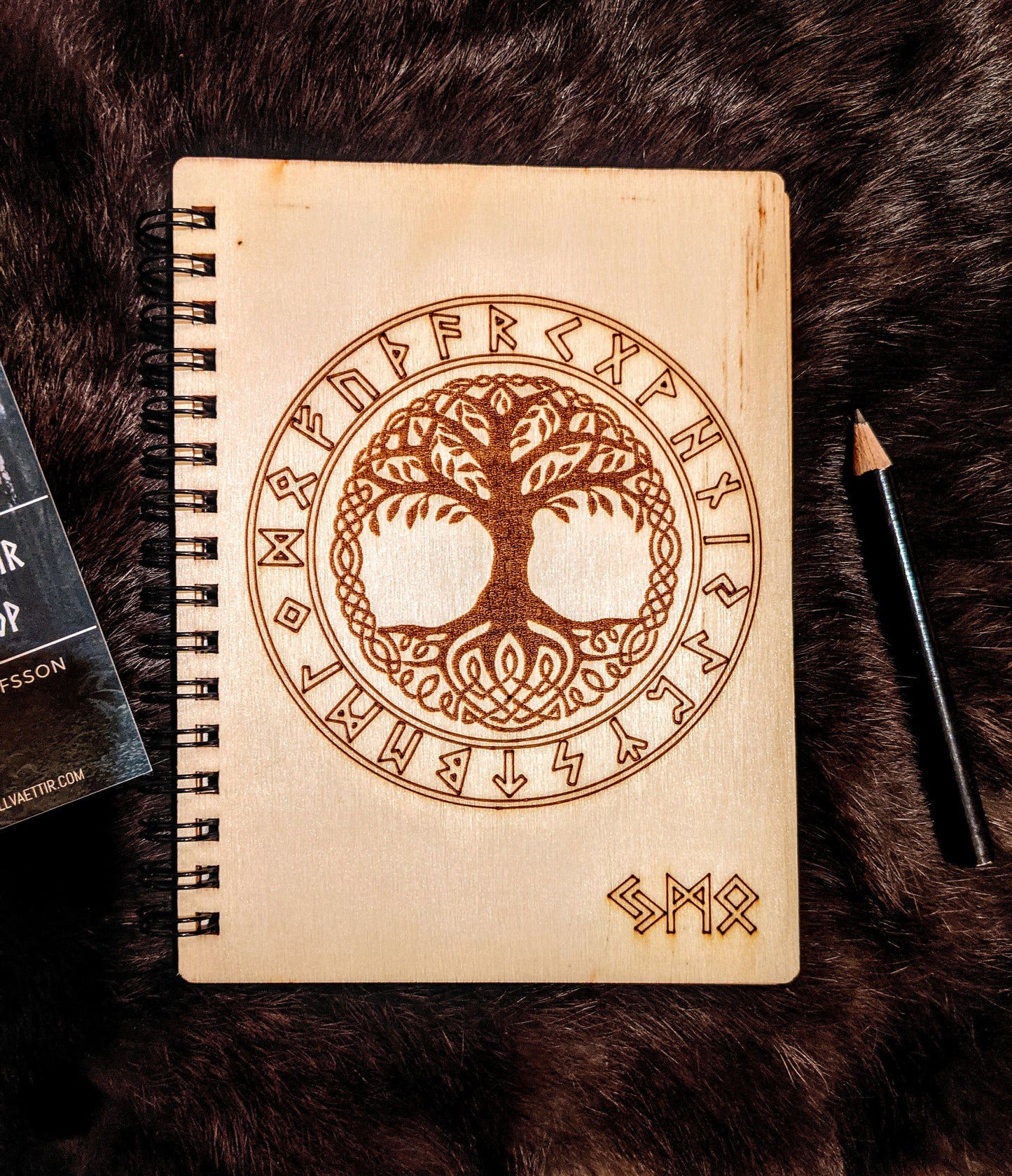 Custom Yggdrasil Pagan Witch Asatru Heathen Notepad Sketchbook Field Notes Blank Page