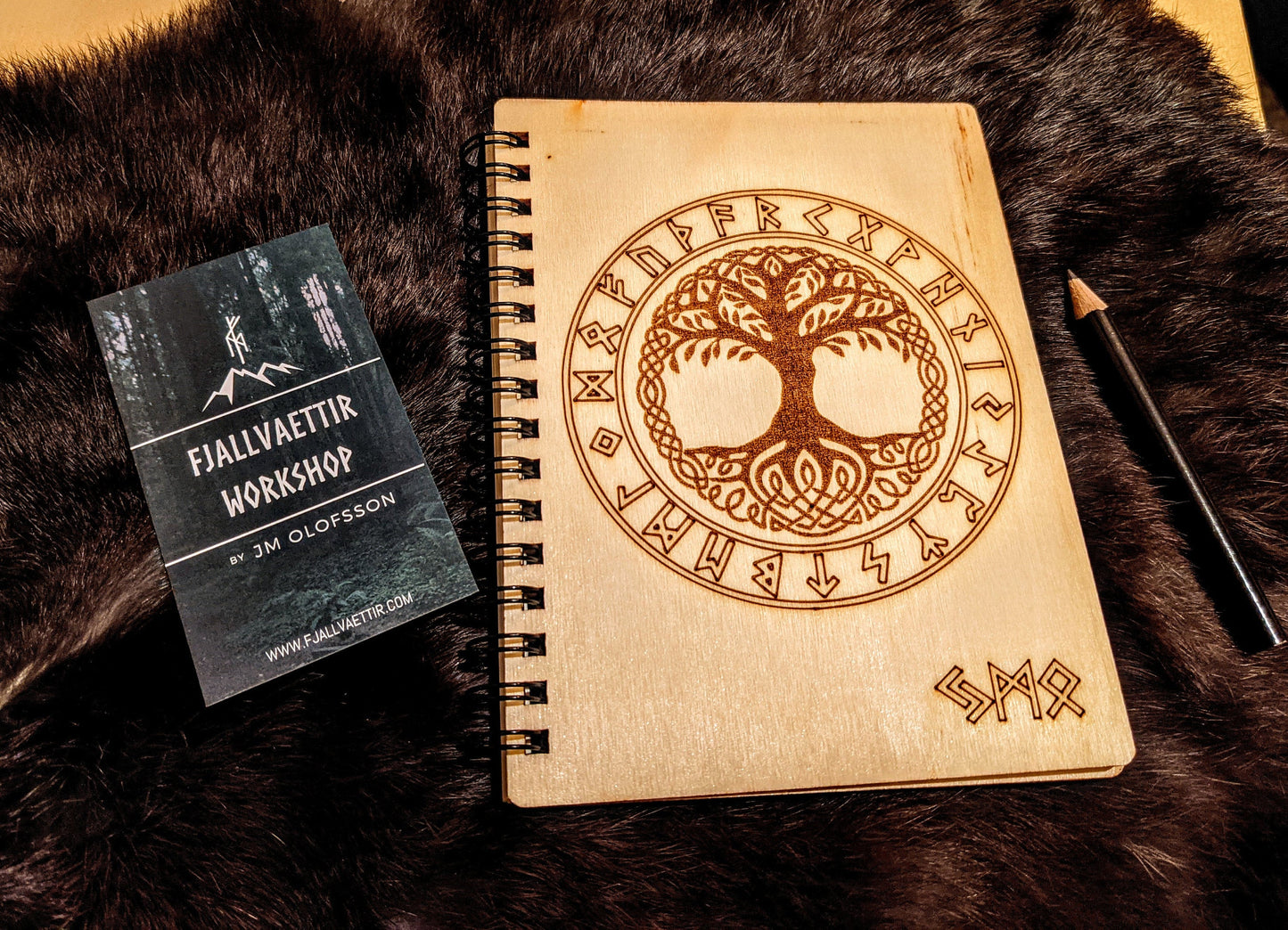 Custom Yggdrasil Pagan Witch Asatru Heathen Notepad Sketchbook Field Notes Blank Page