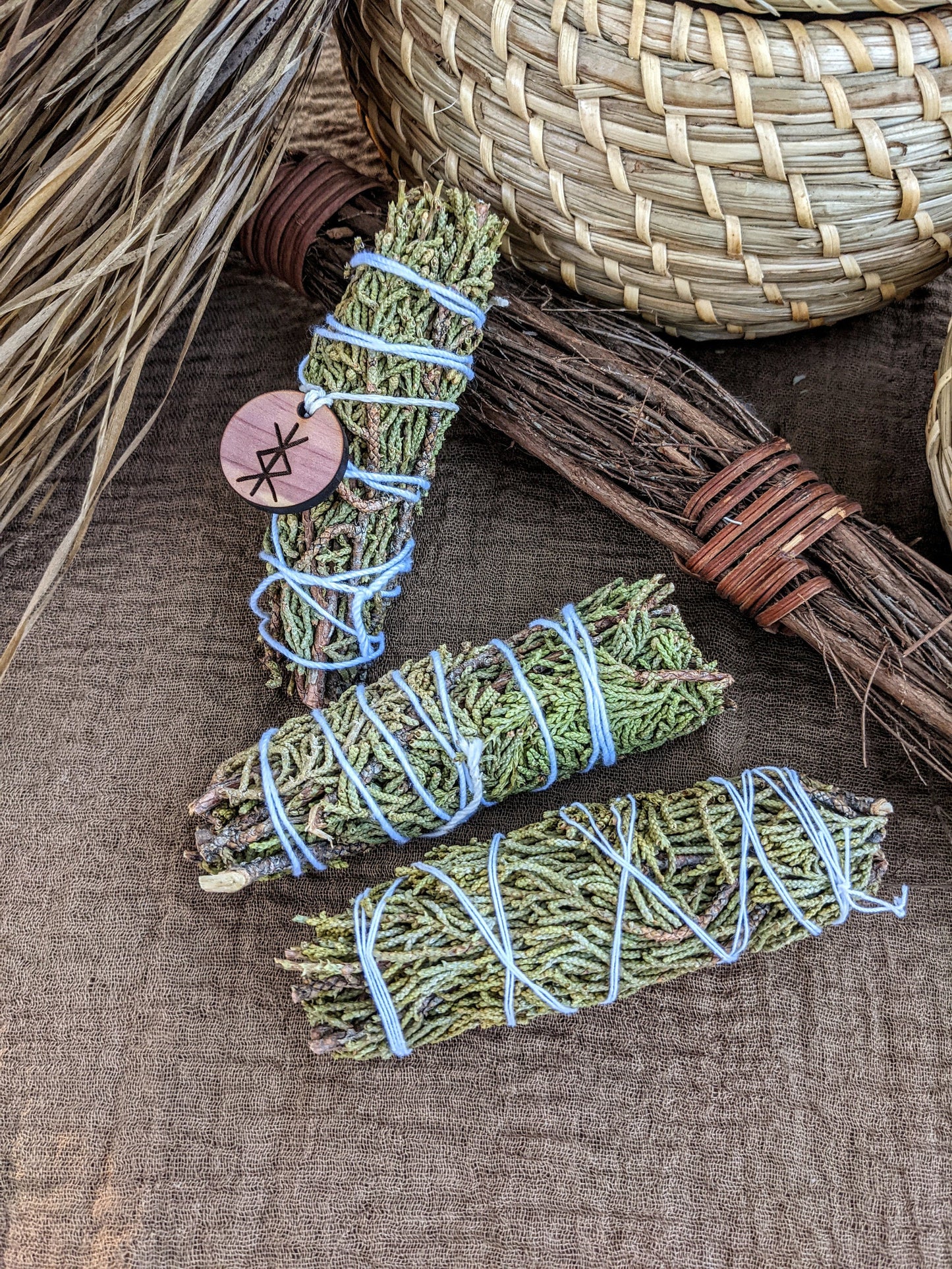 Sacred Nordic Juniper Smudge Bundle Protection Rune Norse Pagan