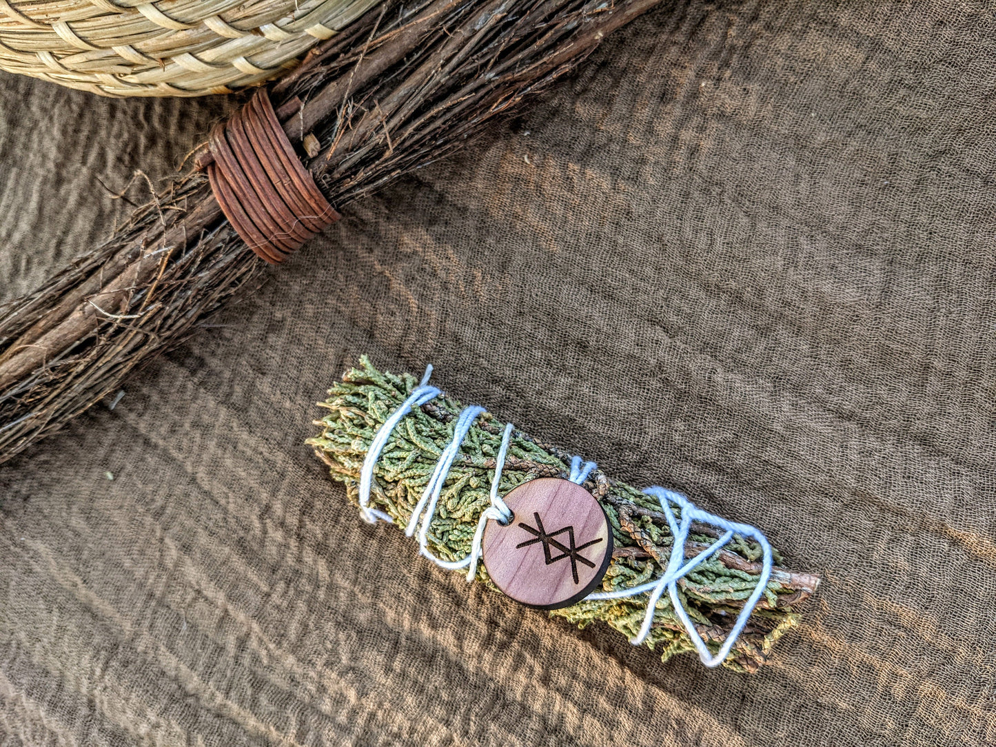 Sacred Nordic Juniper Smudge Bundle Protection Rune Norse Pagan