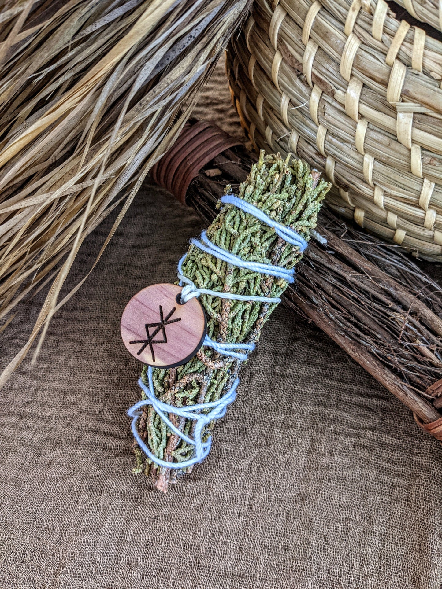 Sacred Nordic Juniper Smudge Bundle Protection Rune Norse Pagan
