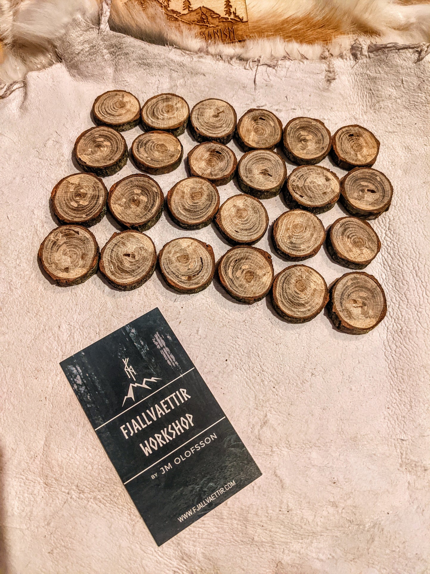 Set of 24 Chestnut Runes Natural Wood Runes