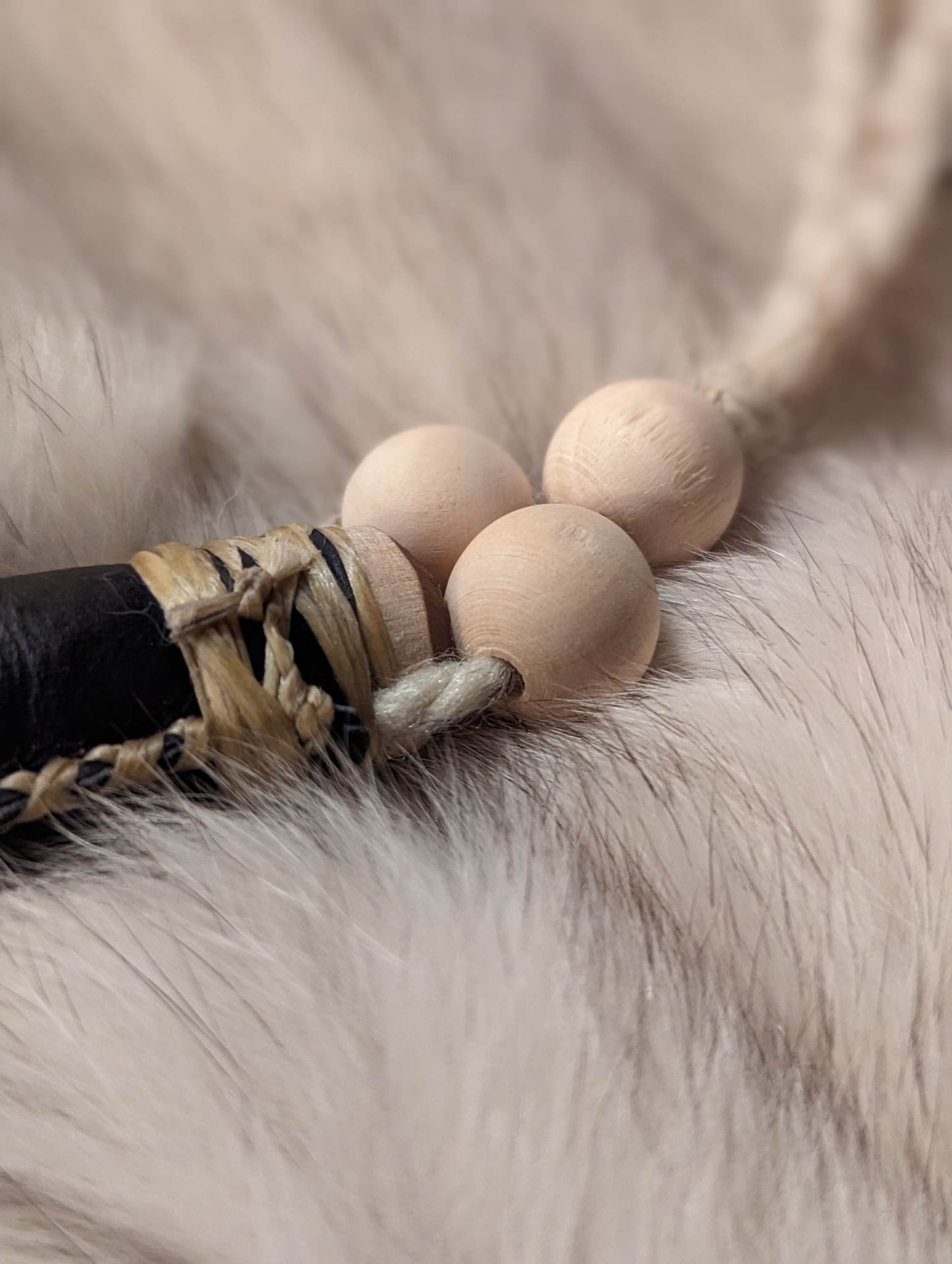 Reindeer Hide Wearable Necklace Rattle