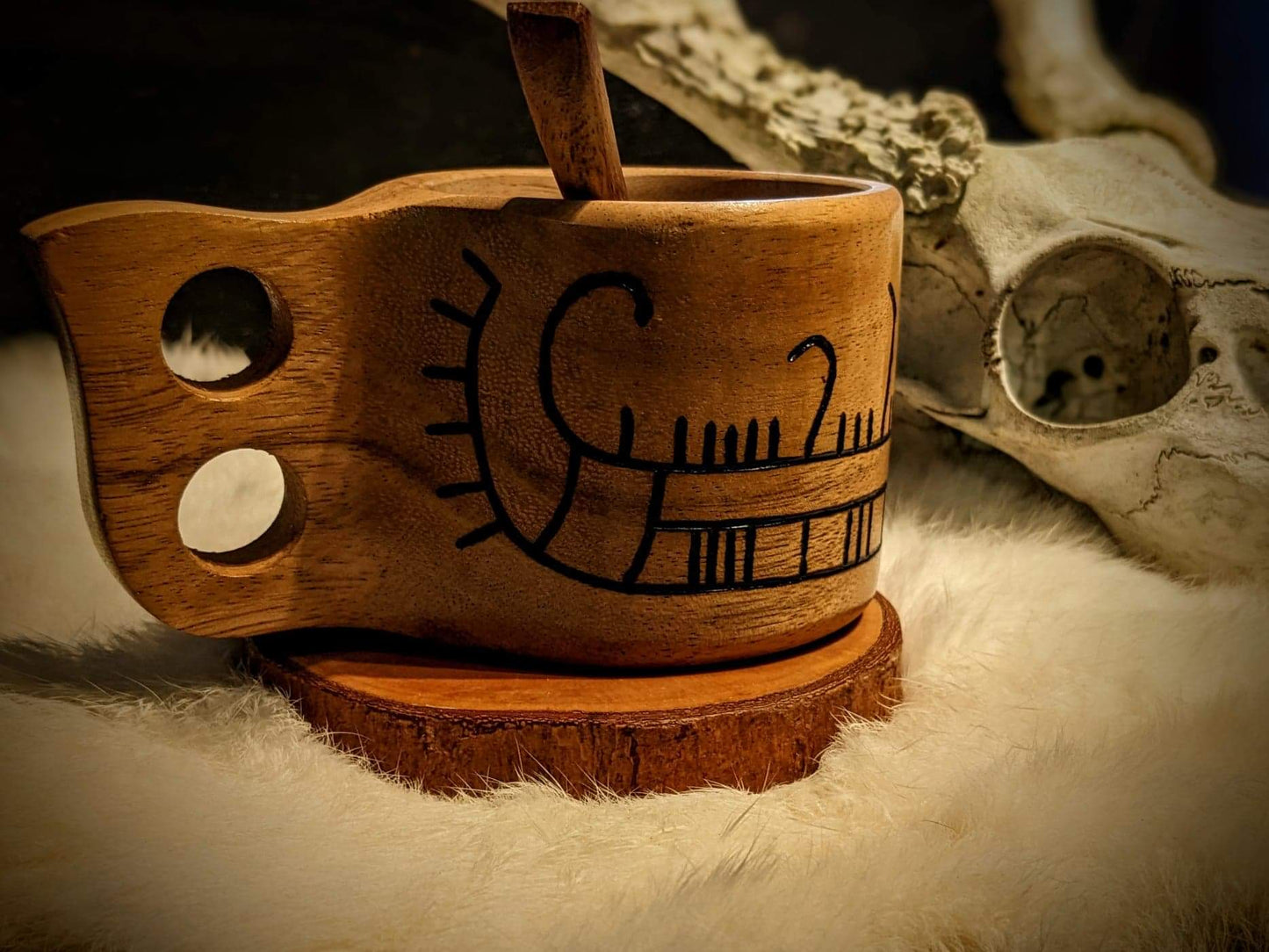 Drakkar Wood Kuksa Gift Set | Coaster | Spoon
