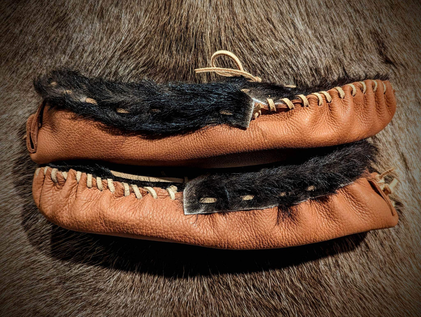 Leather Goat Hide and Sheepskin Slipper