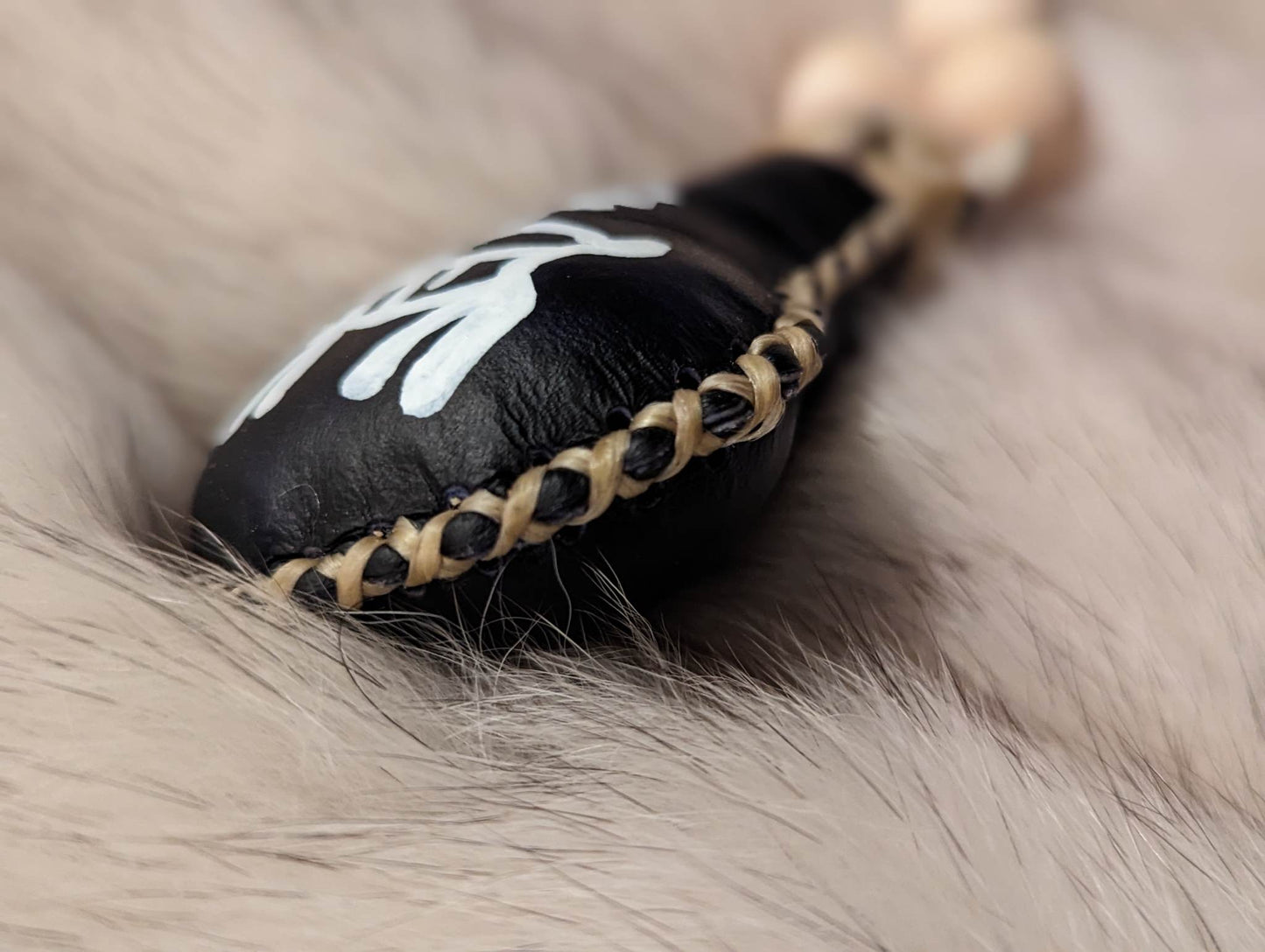Reindeer Hide Wearable Necklace Rattle