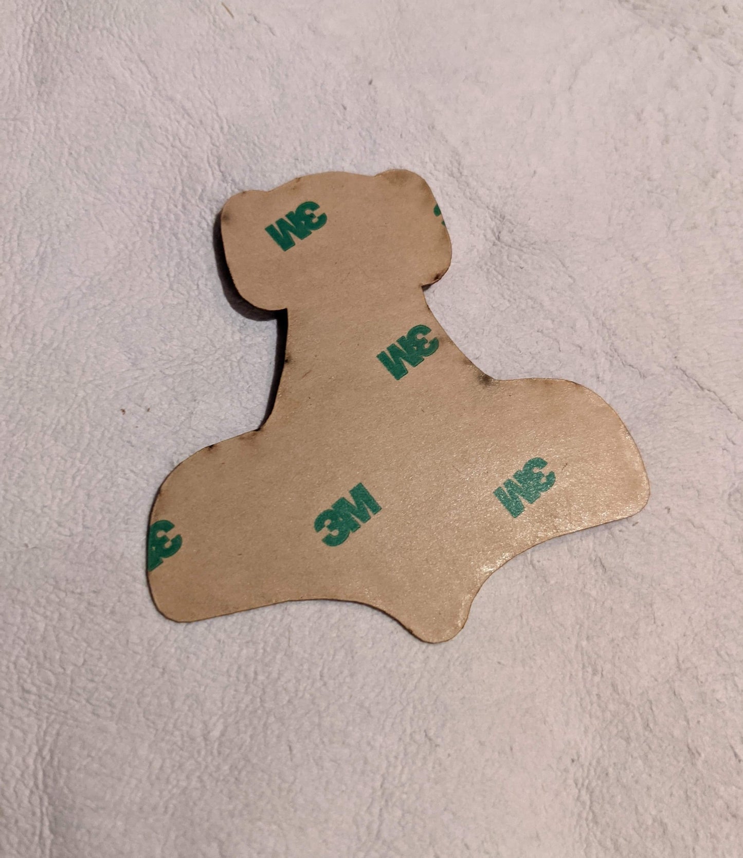 3" Real Mahogany Wood Mjolnir Sticker