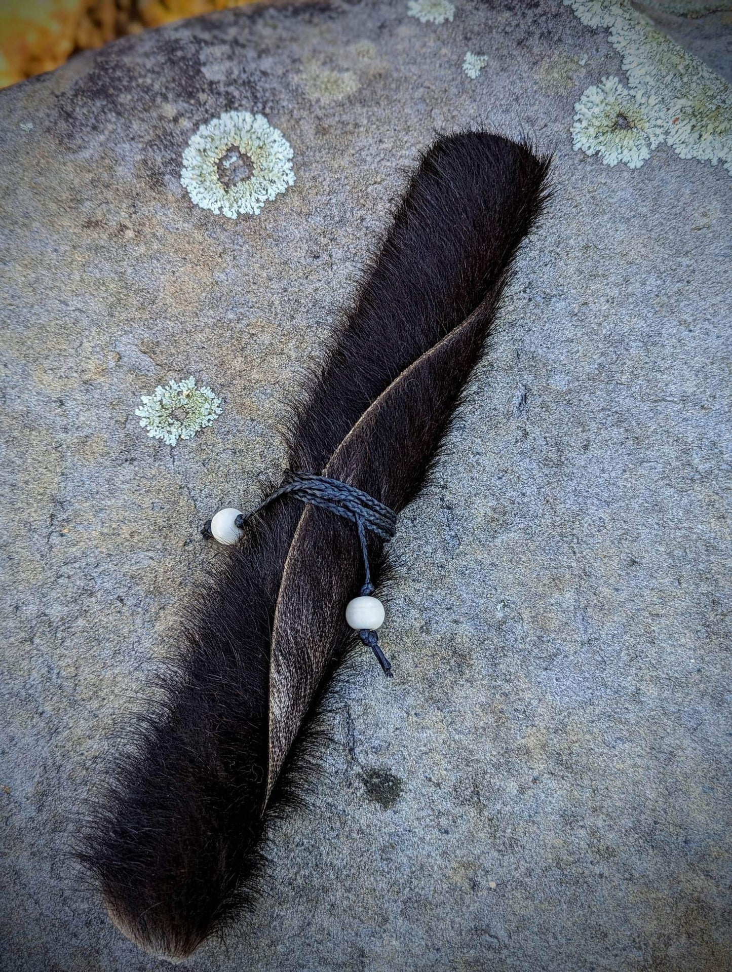 Goat Hide Bone Bead Roll Rune Casting Mat