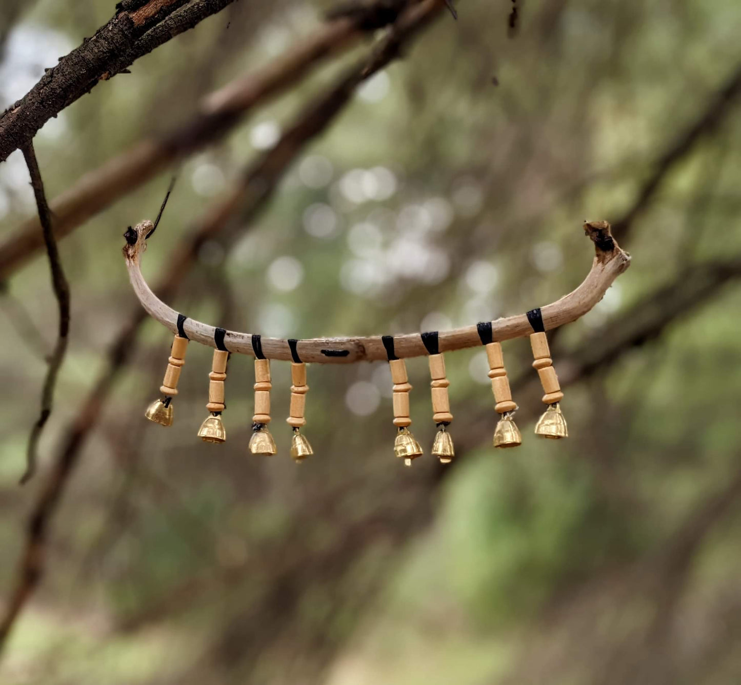 Bone and Bell Ritual Drakkar | Deer Ribs