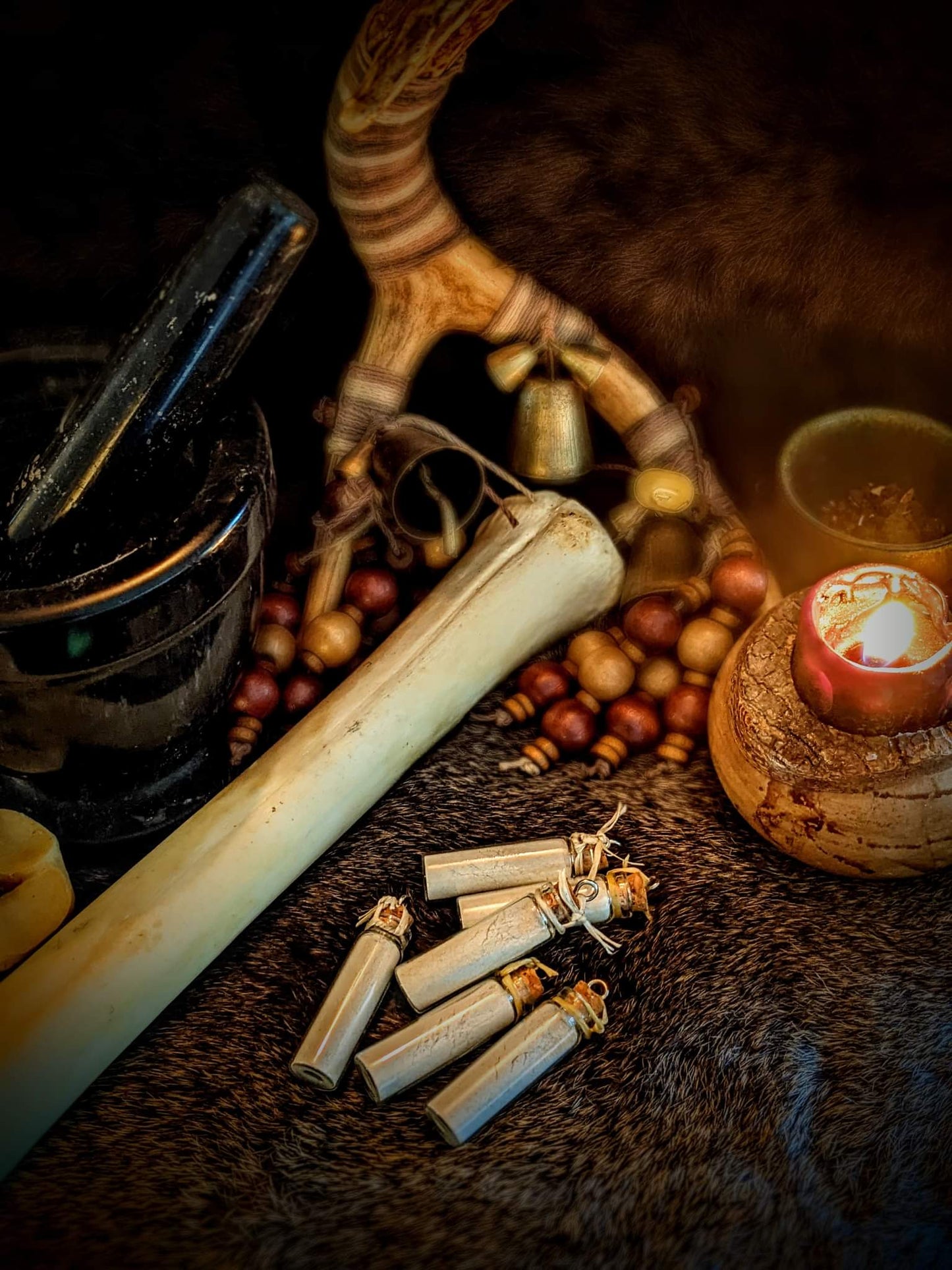 Elk Bone Dust | Algiz Rune Spirit Vial