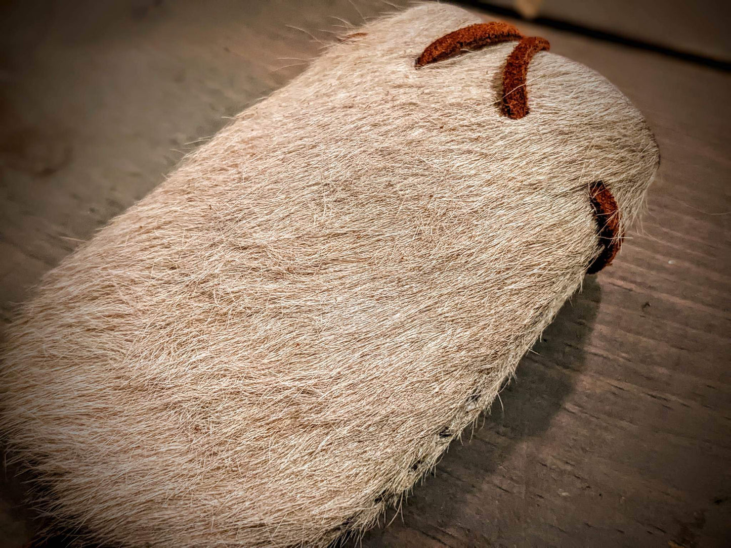 Fehu Cow Hair On Leather Neck Pouch Purse