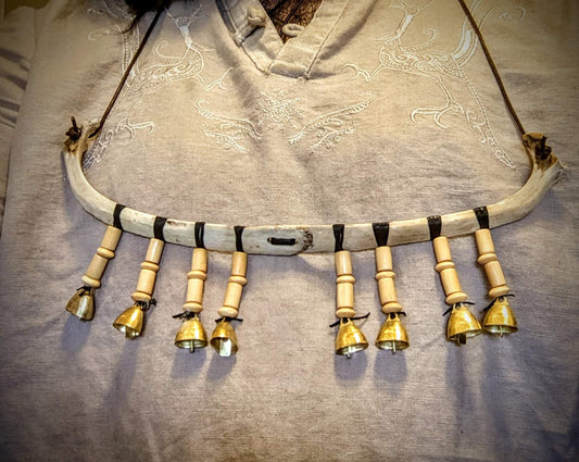 Bone and Bell Ritual Drakkar | Deer Ribs