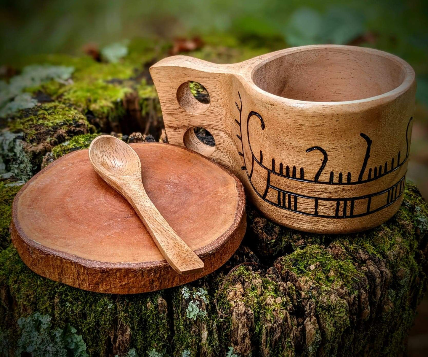 Drakkar Wood Kuksa Gift Set | Coaster | Spoon