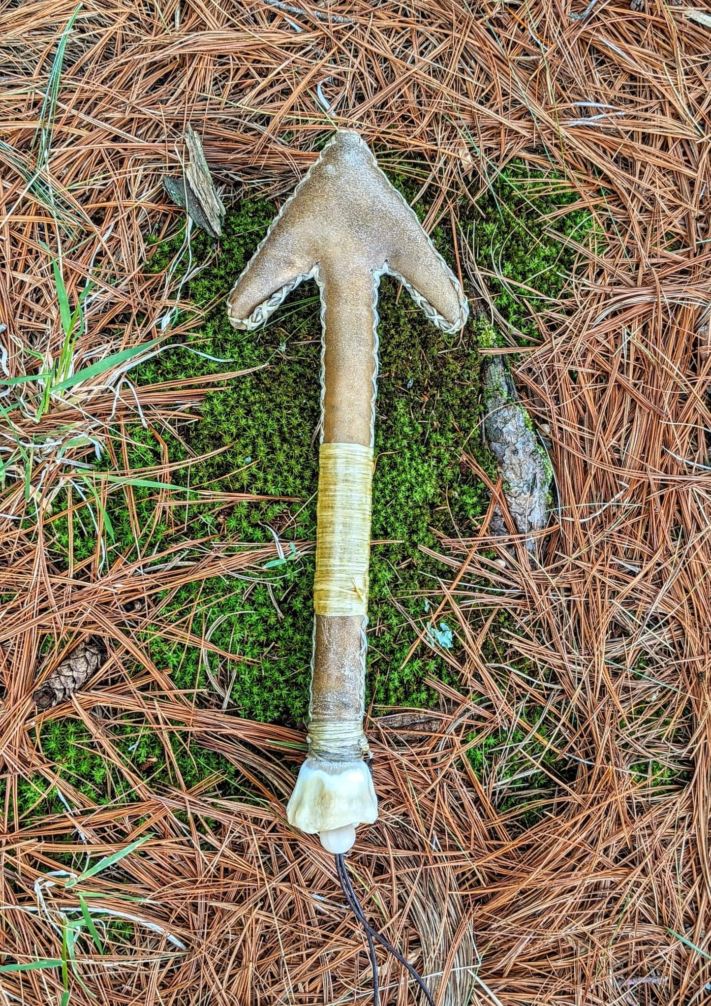 Tiwaz / Arrow Elk Hide & Elk Bone Rattle | Shaman Rattle