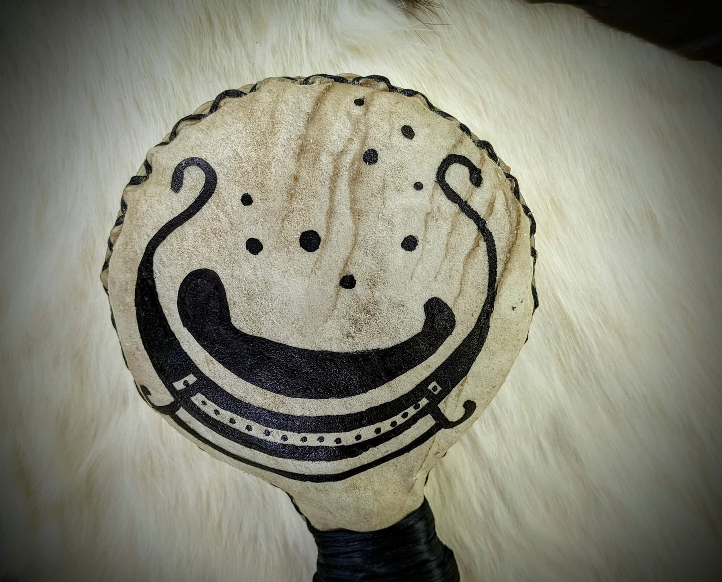 Mound Song Utiseta Shaman Rattle | Deer Jaw | Wolf Hair