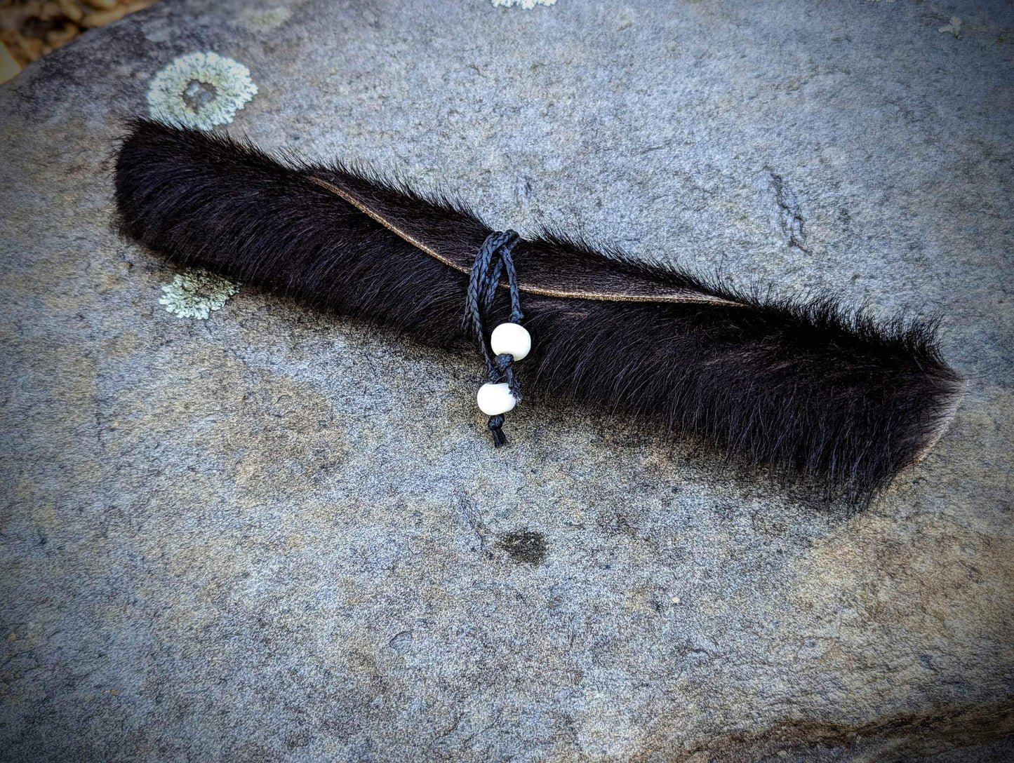 Goat Hide Bone Bead Roll Rune Casting Mat